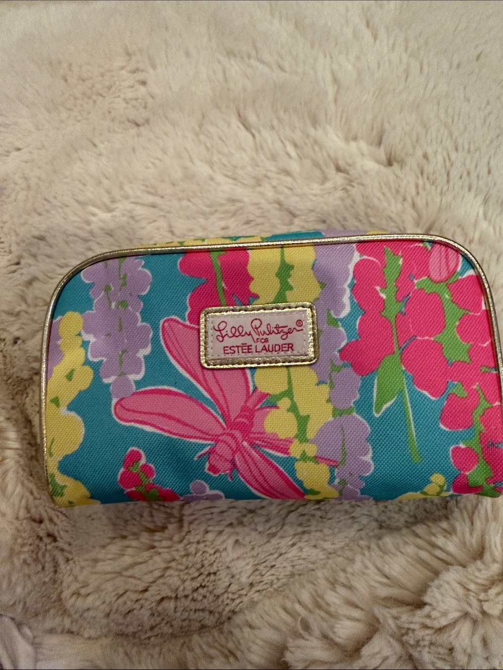 Lilly Pulizer Estée Lauder Make up or Travel Bag.  Two Bottles enclosed